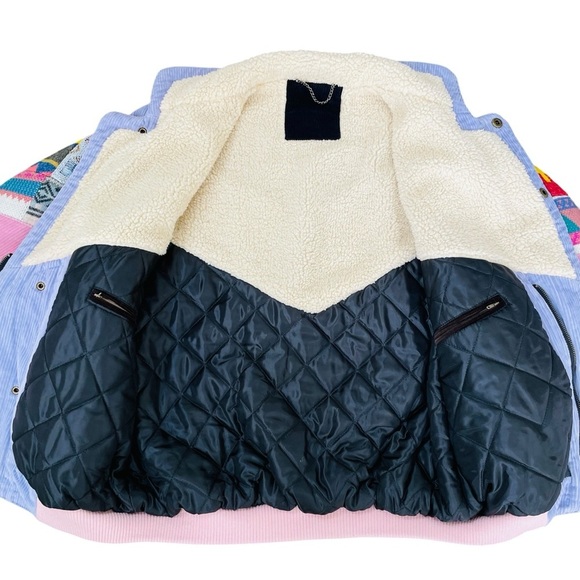 Rarework Studio Sherpa Aztec Bomber Jacket - Picture 5 of 12